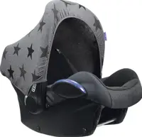Copertină pentru coș auto cu UPF50 + protecţie Dooky - Grey Stars