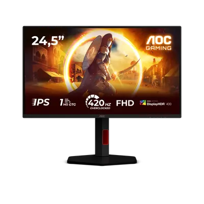 Monitor Gaming AOC 25G4KUR, 24.5", 1920x1080 pixeli, Black, Red