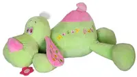 Jucărie de pluș Amek Toys - Câine culcat, verde, 53 cm