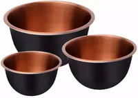 Set 3 boluri adânci Klausberg - KB 7394, 5 L, 3 L, 1.6 L, negri