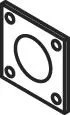 Garnitura sistem evacuare (150x150x2mm) potrivit RVI MAGNUM MACKE.TECHA 46 MACKE.TECHB 46 MACKE.TECHC 46 05.00