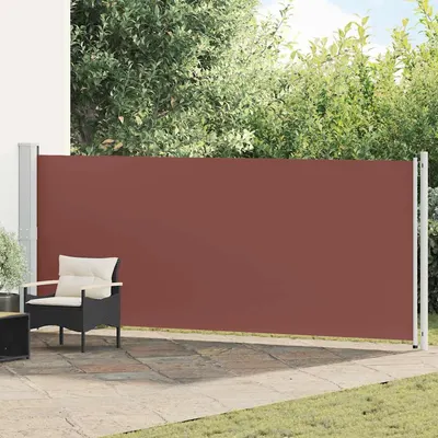 vidaXL Copertină laterală retractabilă de terasă, maro, 614 x 160 cm