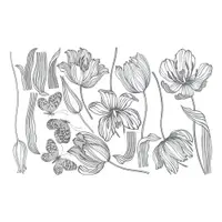 Set autocolante pentru perete Ambiance Bright Tulips