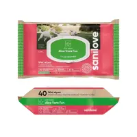 Sanilove Servetele Caini & Pisici Aloe Vera Fun, 40 bucati