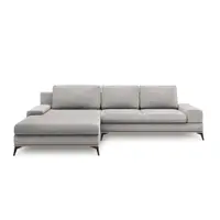 Colțar extensibil cu șezlong pe partea stângă Windsor & Co Sofas Planet, gri deschis