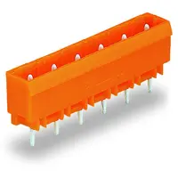 THT male header; 1.2 x 1.2 mm solder pin; straight; Pin spacing 7.62 mm; 11-pole; orange