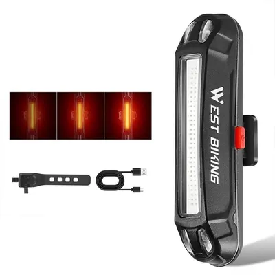 Lumină bicicletă oraș LED USB T1 negru
