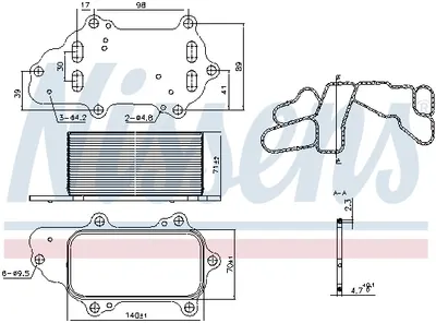 Radiator ulei termoflot potrivit CHRYSLER 300C; JEEP GRAND CHEROKEE, GRAND CHEROKEE IV; LANCIA THEMA 3.0D 09.05