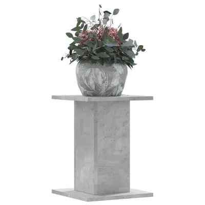 Gossi suport de plante, 2 buc., gri beton, 30x30x40 cm lemn prelucrat