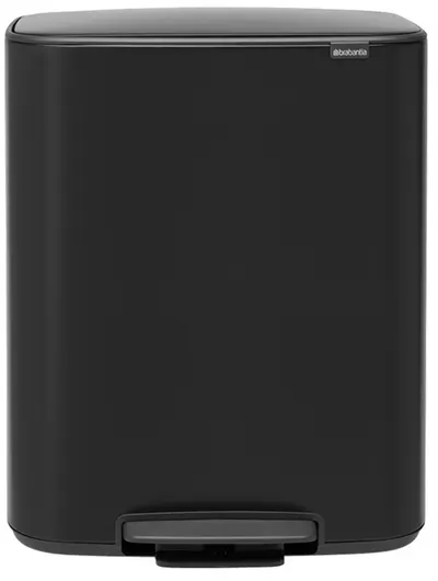 Coș de gunoi Brabantia - Bo Pedal, 2 x 30 l, Matt Black