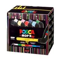 Set 8 markere cu varf buretat 3-19mm Posca PCM-22