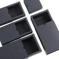 Cutii din hârtie cu sertar (set 50 buc) - Maro / 22x16x4.4cm