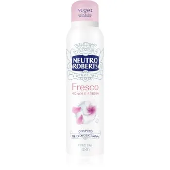 Neutro Roberts Monoi e Fresia deodorant spray cu o eficienta de 48 h