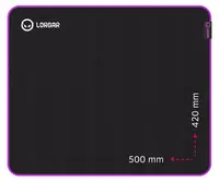 Mouse pad pentru jocuri Lorgar - Main 315, XL, moale, negru/violet