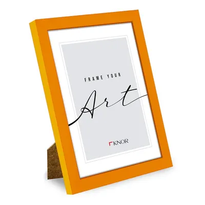 Ramă foto portocalie cu picior de susținere/de agățat 12x17 cm – knor