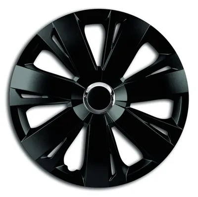 Set Capace Roti 16 Negre Cu Inel Cromat Energy