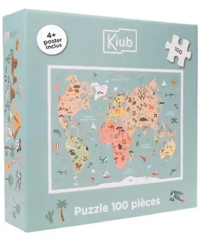 Puzzle 100 piese - Carte du monde