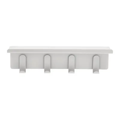 Cuier de perete gri deschis cu raft din oțel 11,5 cm A-Hallway – Zone