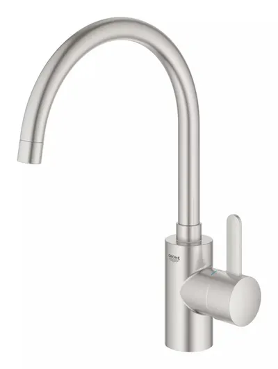 Baterie bucatarie Grohe Via Cosmo 30431DC0, inalta, tip C, monocomanda, Otel satinat