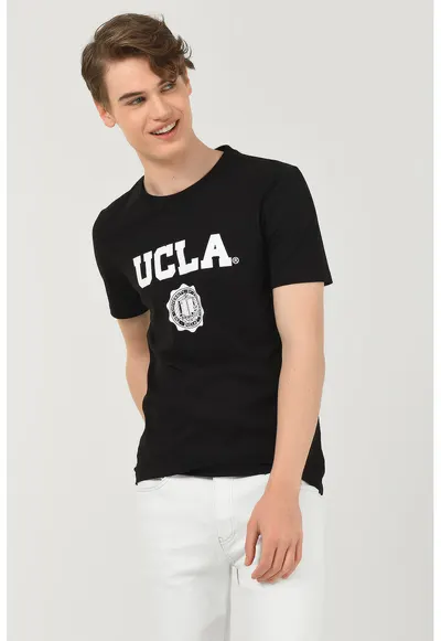 Tricou cu imprimeu logo Gayley - Negru