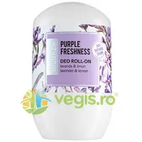 Deodorant Roll-On Natural pentru Femei pe Baza de Piatra de Alaun cu Lavanda si Bergamota Purple Freshness 50ml