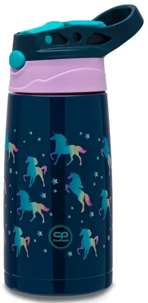 Sticlă termică Cool Pack Bono - Unicorn Albastru, 350 ml
