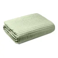 Cuvertură verde matlasată pentru pat dublu 220x230 cm Quilted Lines – Bianca