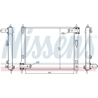 Radiator, racire motor NISSENS 67370