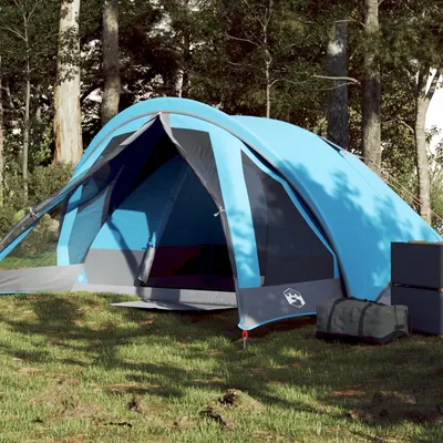 Gossi cabina cort de camping, 4 persoane, albastru, impermeabil