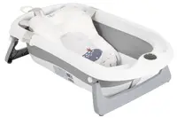 Set pliabil pentru baie pentru bebeluși Cangaroo - Balena, gri
