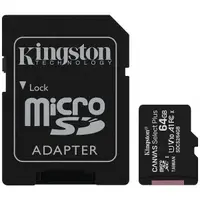 Card Memorie microSDXC Kingston Canvas Select Plus Android A1, 64Gb, Clasa 10 / UHS-1 U1, Cu Adaptor SDCS2/64GB