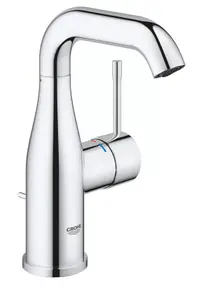 Baterie lavoar Grohe Essence 23462001, marimea M, monocomanda, pivotanta, cartus ceramic, evacuare cu tija, Crom lucios