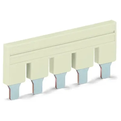 Push-in type jumper bar; insulated; 5-way; Nominal current 76 A; light gray