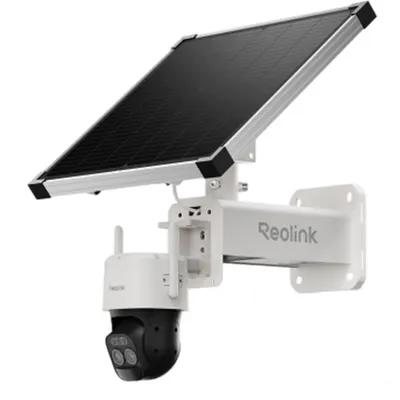Camera supraveghere rotativa 4G LTE PTZ cu lentila duala si panou solar Reolink TrackMix G790, 4 MP, 2.8 mm, 12 mm, IR 30 m, PIR 15 m, microfon si difuzor, night vision color, 6x zoom, acumulator 92 Wh, slot card, detectie smart