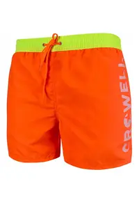 Pantaloni scurti barbati - Poliester - Portocaliu/ Verde -