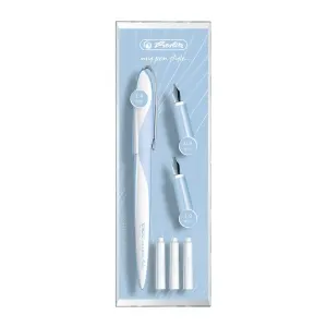 Stilou my.pen Style caligrafie + 3 penite, dimensiune 0,9/1,4/1,9 albastru deschis