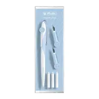 Stilou my.pen Style caligrafie + 3 penite, dimensiune 0,9/1,4/1,9 albastru deschis