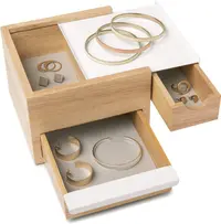Cutie pentru bijuterii și accesorii Umbra - Mini Stowit, lemn natural