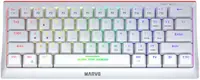Tastatură mecanică Marvo - KG962G Hecate 61R WH White, Red switches, albă