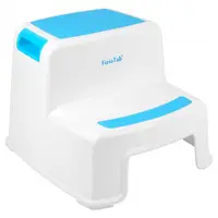 Scaunel inaltator WC pentru copii, Two Step Stoll Alb/Albastru