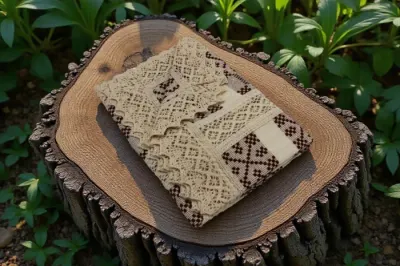 Fata de masa traditionala din bumbac cu dantela