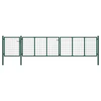 Gossi poarta de gradina, verde, 500 x 100 cm, otel