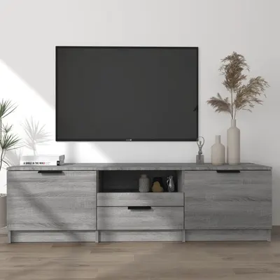 vidaXL Comodă TV, sonoma gri, 140x35x40 cm, lemn prelucrat