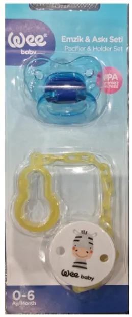 Set suzetă și lanț Wee Baby - 0-6 luni, albastru