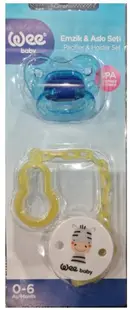 Set suzetă și lanț Wee Baby - 0-6 luni, albastru
