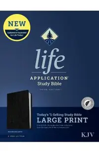 KJV Life Application Study Bible, Third Edition, Large Print (Red Letter, Bonded Leather, Black, Indexed)