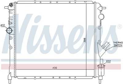 Radiator racire motor potrivit RENAULT CLIO I 1.8 2.0