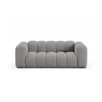 Canapea gri cu tapițerie din chenille 200 cm Lupine – Micadoni