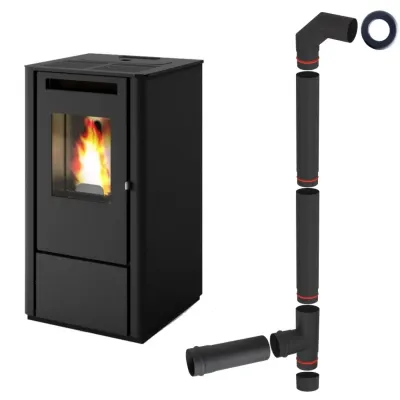 SOBA PE PELETI 2.5-9.5 KW - THELMA CARBON + piese racordare
