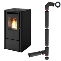 SOBA PE PELETI 2.5-9.5 KW - THELMA CARBON + piese racordare